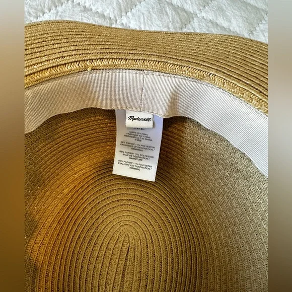 Madewell Packable Fedora Sun Hat - Size M/L - Picture 3 of 5